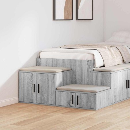 Armoire de rangement 2 pcs Gris Sonoma 108 x 41 x 40 cm 616100616100