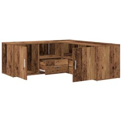 Armoire d'angle vieux bois 200x40x45 cm bois d'ingénierie 616103616103