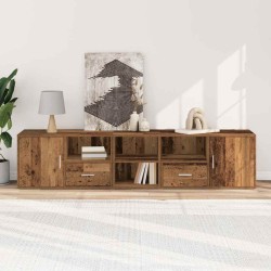 Armoire d'angle vieux bois 200x40x45 cm bois d'ingénierie 616103616103