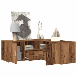 Armoire d'angle vieux bois 200x40x45 cm bois d'ingénierie 616103616103