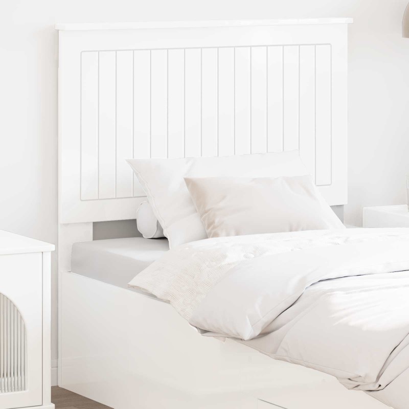 Tête de lit Blanc Brillant 90 cm Bois d'ingénierie 616115616115
