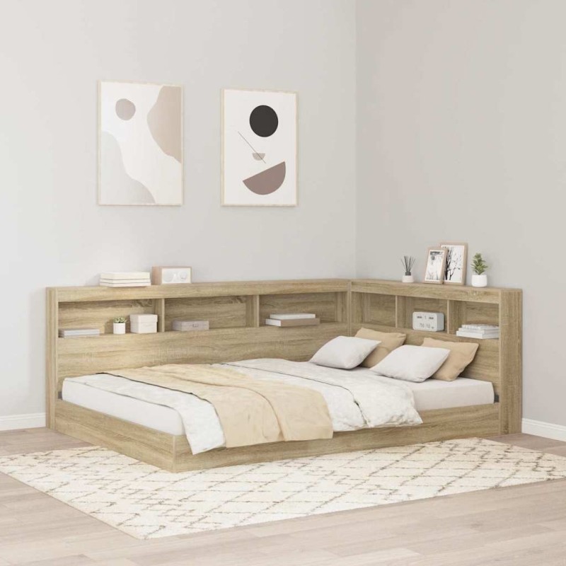 Tête de lit de rangement Chêne Sonoma 150 cm Bois d'ingénierie 616121616121
