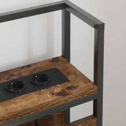 Tête de lit de rangement Chêne fumé Bois d'ingénierie 616122616122