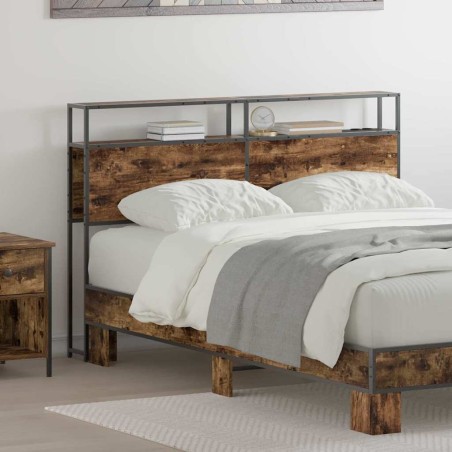 Tête de lit de rangement Chêne fumé Bois d'ingénierie 616123616123