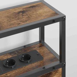 Tête de lit de rangement Chêne fumé Bois d'ingénierie 616123616123