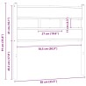 Tête de lit de remplacement chêne fumé 80 cm fer et bois d'ingénierie 616124616124