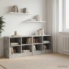 Armoire de lit avec étagère 2 pcs Gris béton 66 x 33 x 48 cm 616125616125