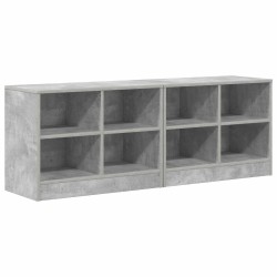 Armoire de lit avec étagère 2 pcs Gris béton 66 x 33 x 48 cm 616125616125
