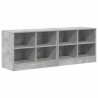 Armoire de lit avec étagère 2 pcs Gris béton 66 x 33 x 48 cm 616125616125