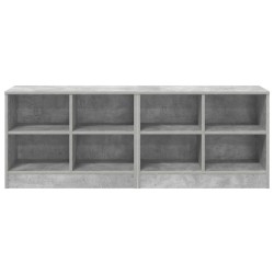 Armoire de lit avec étagère 2 pcs Gris béton 66 x 33 x 48 cm 616125616125