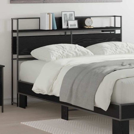 Tête de lit de rangement Chêne noir Bois d'ingénierie 616126616126