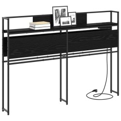 Tête de lit de rangement Chêne noir Bois d'ingénierie 616126616126