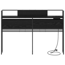 Tête de lit de rangement Chêne noir Bois d'ingénierie 616126616126
