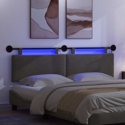 Tête de lit suspendue Gris foncé Tissu en velours côtelé 616127616127