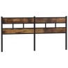 Tête de lit de remplacement chêne fumé 200 cm fer et bois d'ingénierie 616129616129
