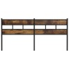 Tête de lit de remplacement chêne fumé 200 cm fer et bois d'ingénierie 616129616129