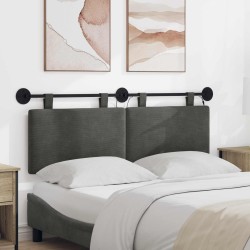 Tête de lit suspendue Gris foncé Tissu en velours côtelé 616131616131