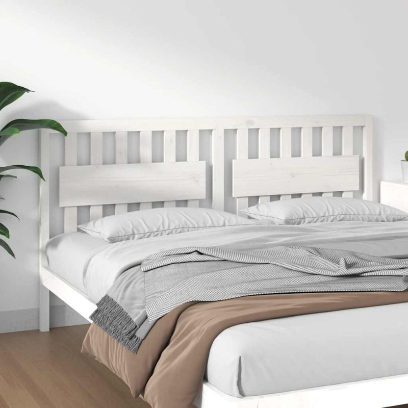 Tête de lit Blanc 185,5x4x100 cm Bois massif de pin 616134616134