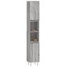Armoire de bain sonoma gris 30x30x190 cm bois d'ingénierie 616136616136