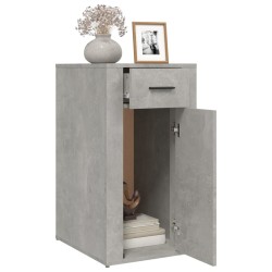 Armoire de bureau Gris béton 40x49x75 cm Bois d'ingénierie 616138616138