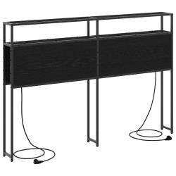 Tête de lit de rangement Chêne noir Bois d'ingénierie 616139616139