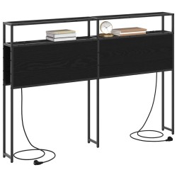 Tête de lit de rangement Chêne noir Bois d'ingénierie 616139616139