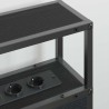 Tête de lit de rangement Chêne noir Bois d'ingénierie 616139616139