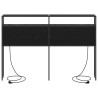 Tête de lit de rangement Chêne noir Bois d'ingénierie 616139616139
