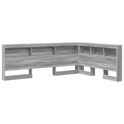 Tête de lit de rangement Gris Sonoma 150 cm Bois d'ingénierie 616140616140