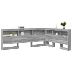 Tête de lit de rangement Gris Sonoma 150 cm Bois d'ingénierie 616140616140