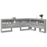 Tête de lit de rangement Gris Sonoma 150 cm Bois d'ingénierie 616140616140