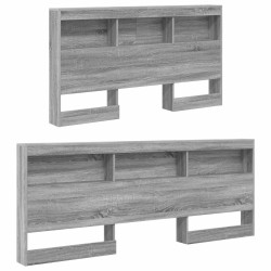 Tête de lit de rangement Gris Sonoma 150 cm Bois d'ingénierie 616140616140