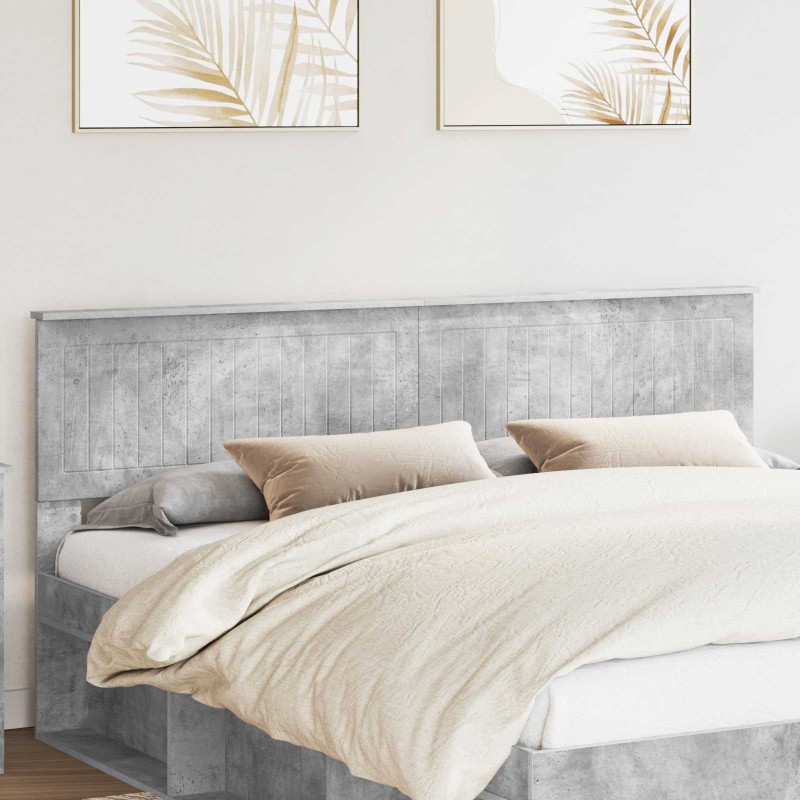 Tête de lit Gris béton Bois d'ingénierie 616142616142