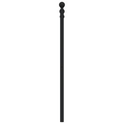Tête de lit de remplacement métal noir 120 cm 616147616147