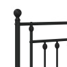 Tête de lit de remplacement métal noir 120 cm 616147616147