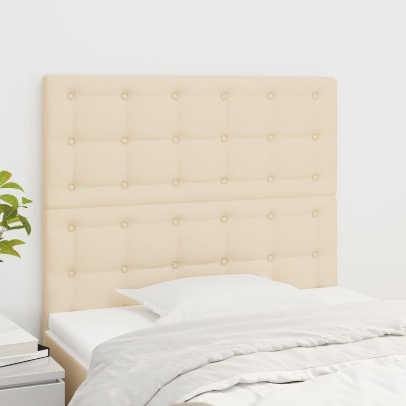 Tête de lit Crème 100x5x118/128 cm Tissu 616148616148