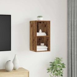 Ensemble meuble TV Montage mural Bois Ancien 37 x 37 x 72 cm 616153616153