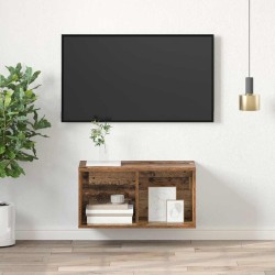 Ensemble meuble TV Montage mural Bois Ancien 37 x 37 x 72 cm 616153616153