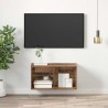Ensemble meuble TV Montage mural Bois Ancien 37 x 37 x 72 cm 616153616153