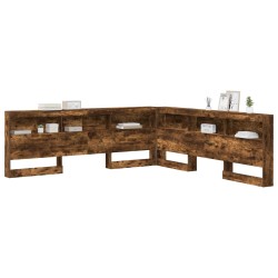 Tête de lit de rangement Chêne fumé 180 cm Bois d'ingénierie 616162616162