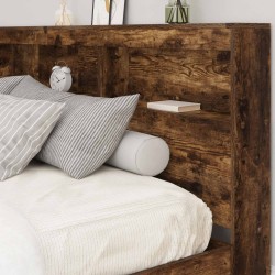 Tête de lit de rangement Chêne fumé 180 cm Bois d'ingénierie 616162616162