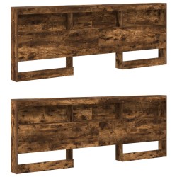 Tête de lit de rangement Chêne fumé 180 cm Bois d'ingénierie 616162616162