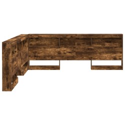 Tête de lit de rangement Chêne fumé 180 cm Bois d'ingénierie 616162616162