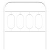 Tête de lit de remplacement métal blanc 90 cm 616165616165