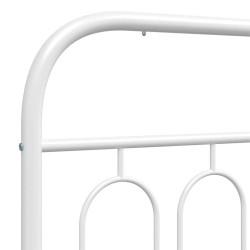 Tête de lit de remplacement métal blanc 90 cm 616165616165