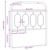 Tête de lit de remplacement métal blanc 90 cm 616165616165