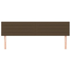 Têtes de lit Marron foncé 200 x 5 x 78/88 cm Tissu 616166616166