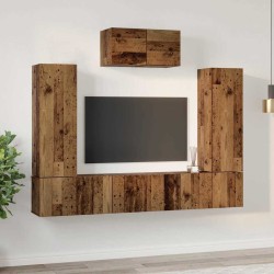 Ensemble meuble TV 7 pcs Bois Ancien Bois d'ingénierie 616172616172