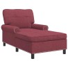 Chaise longue avec coussin Bordeaux 91 x 157 x 91 cm tissu 616175616175