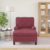 Chaise longue avec coussin Bordeaux 91 x 157 x 91 cm tissu 616175616175